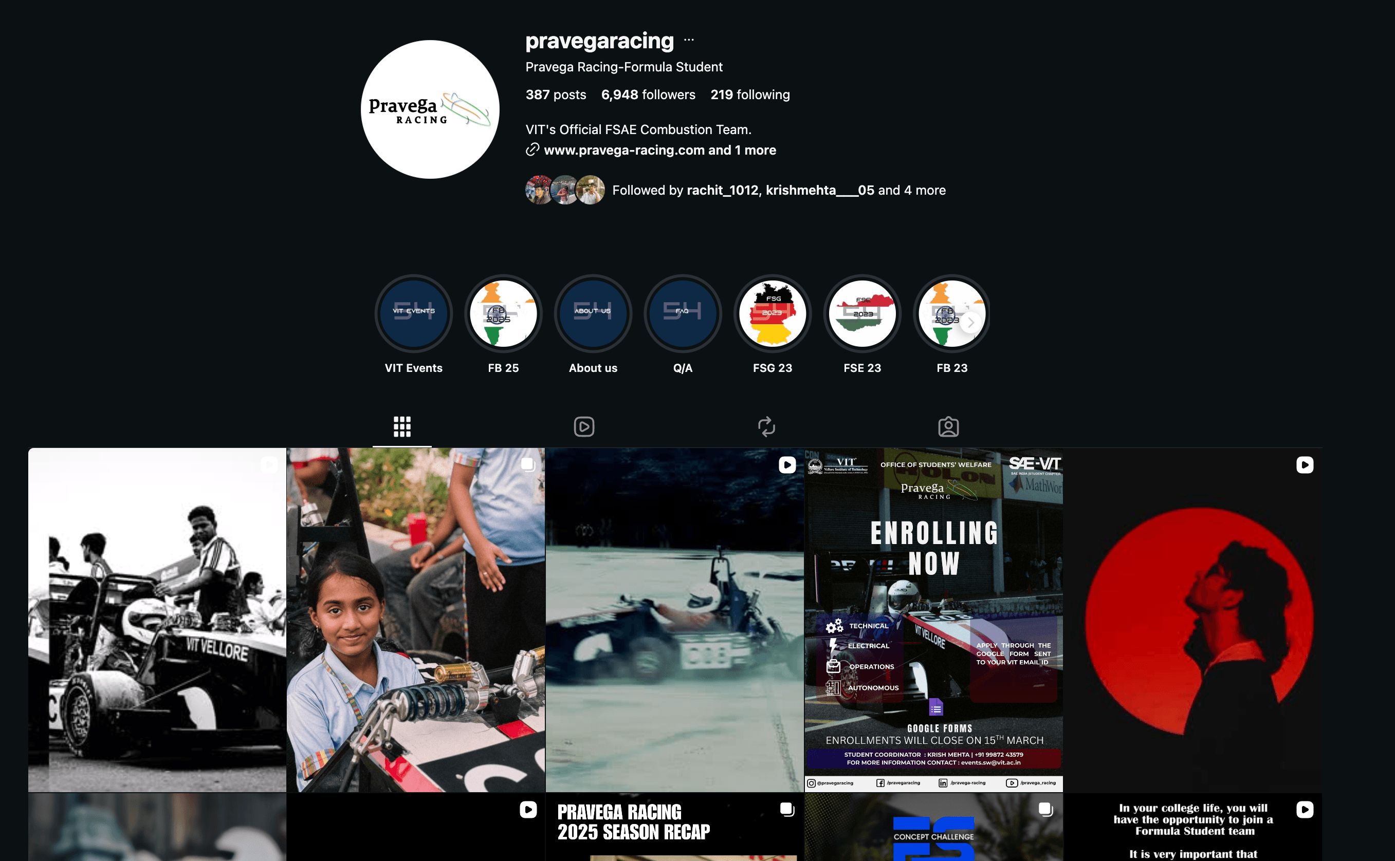 Instagram - Pravega Racing